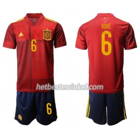 Spanje Koke 6 Voetbaltenues Kind Thuis EK 2020 - SS (+ Korte broeken)